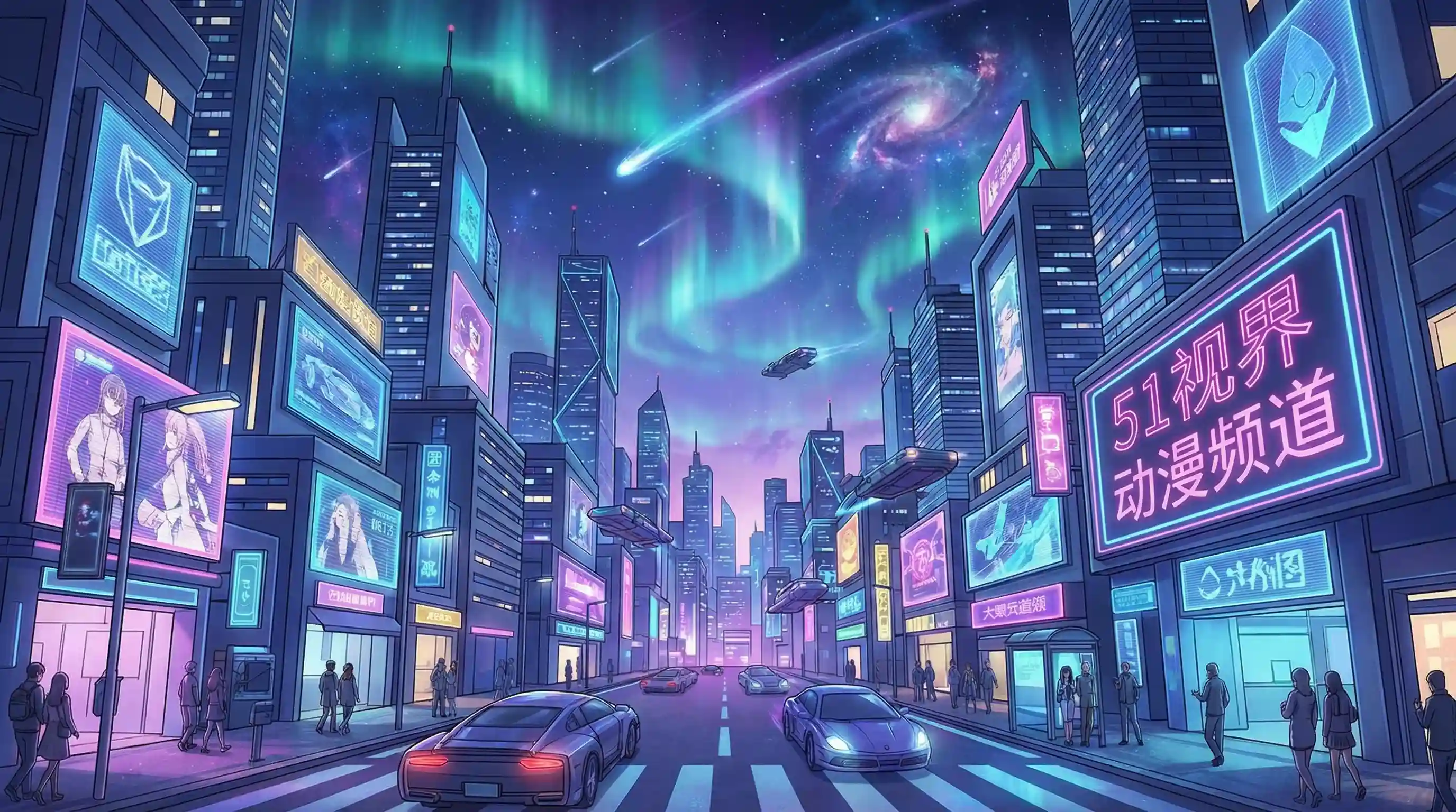 日式动漫风格城市夜景 - 51短视频-高清视频|视频资源 动漫推荐