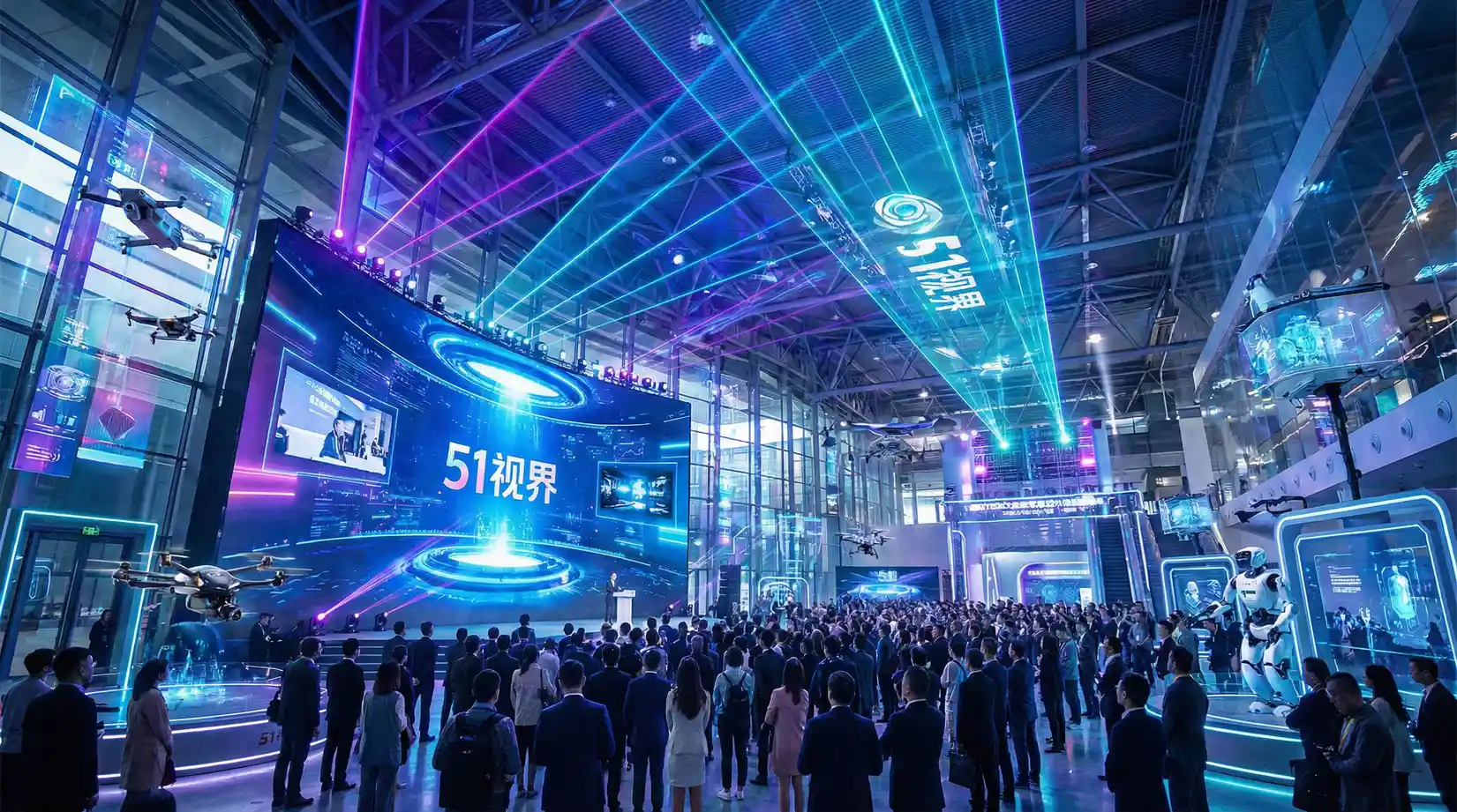 科技展览会现场 - 51短视频-高清视频|视频资源 综合报道